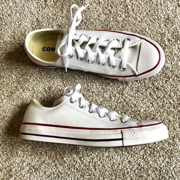 Converse Shoes - Converse Chuck Taylor 6.5 Leather White All Star Low Top Lace Up